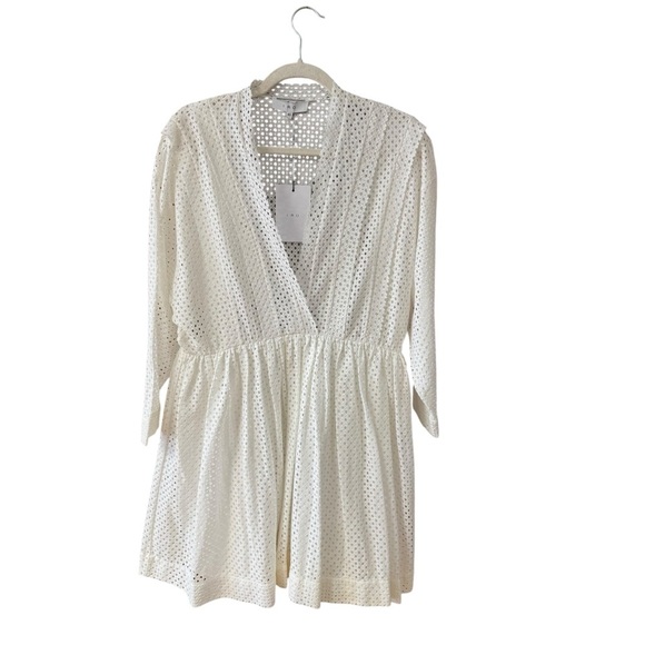 NEW IRO Paris Leonore Semi Sheer Mini Dress US Size 8 (40) WHITE Cocktail Party - Picture 10 of 12